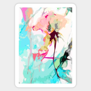 Abstract Pale Rose Soft Colors Design by Ginette Sticker